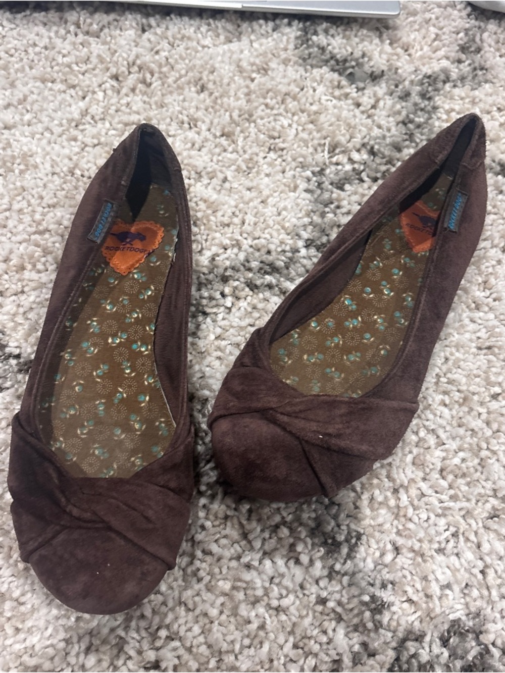 Rocket Dog Brown Suede Twist-Toe Ballet Flats